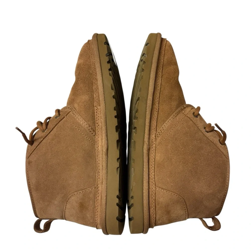 UGG Men's Neumel Tan Suede Plush Wool Lined Casual Cozy Heritage Chukka Boots 10